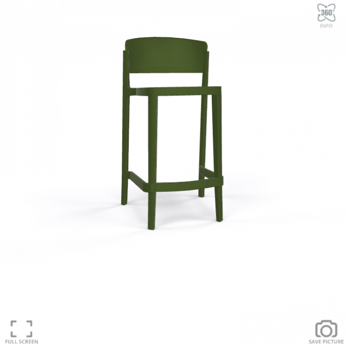 Scaun de bar din plastic pentru exterior - ABUELA STOOL 77 [3]