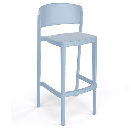 Scaun de bar cu sezut la 67 cm din plastic - ABUELA STOOL 67 [1]