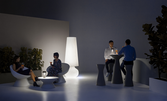 Scaune inalte de bar pentru exterior luminoase FADE STOOL [4]