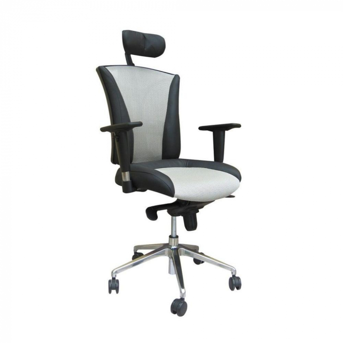 Scaune office birou directoriale tapiterie piele naturala PILOT [2]