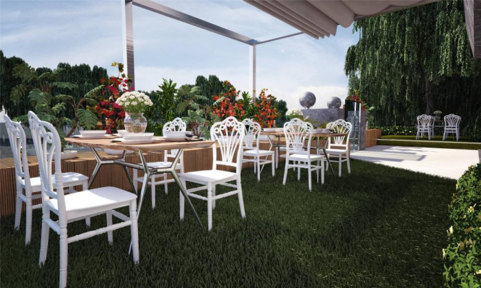 Scaune pentru evenimente catering si conferinta din PLASTIC FLORA BALLROOM [5]