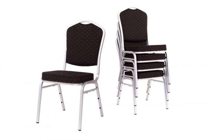 Scaune pentru evenimente catering si conferinta suprapozabile cadru argintiu STANDARD  MXT ST390 [5]