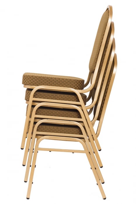 Scaune pentru evenimente catering si conferinta suprapozabile cadru auriu STANDARD  MXT ST633 [8]
