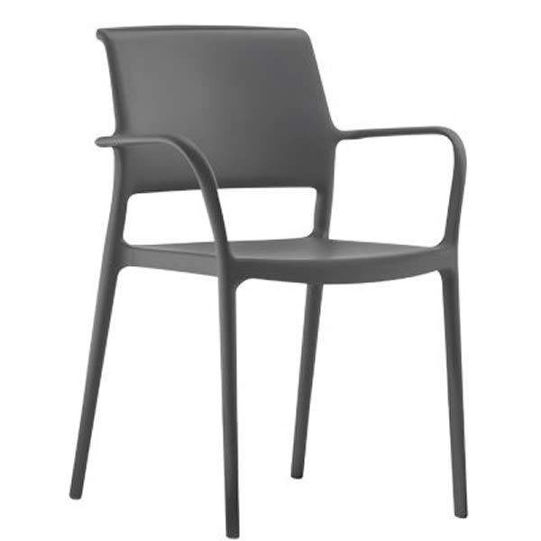 Scaun pentru exterior din plastic cu brate stivuibil ARA 315 [2]