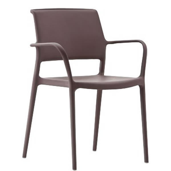 Scaun pentru exterior din plastic cu brate stivuibil ARA 315 [8]