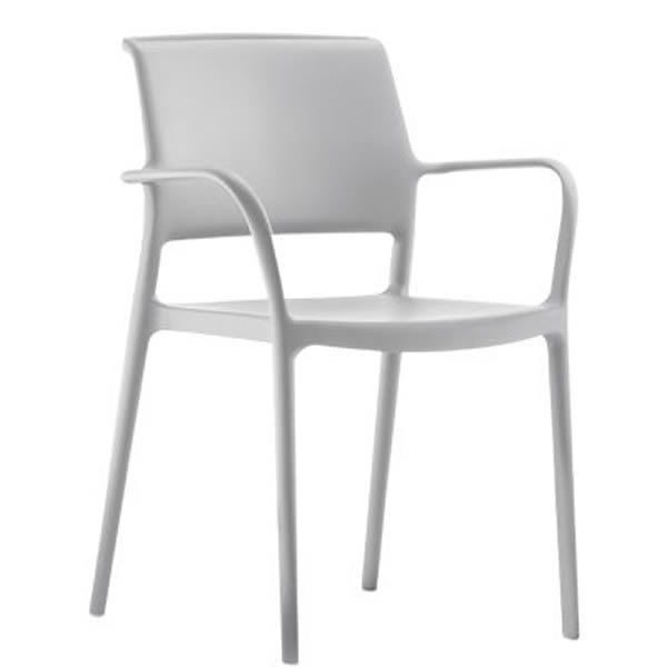 Scaun pentru exterior din plastic cu brate stivuibil ARA 315 [14]