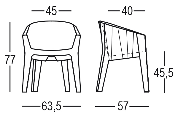 Demifotoliu de terasa pentru restaurant - FROZEN CHAIR [2]