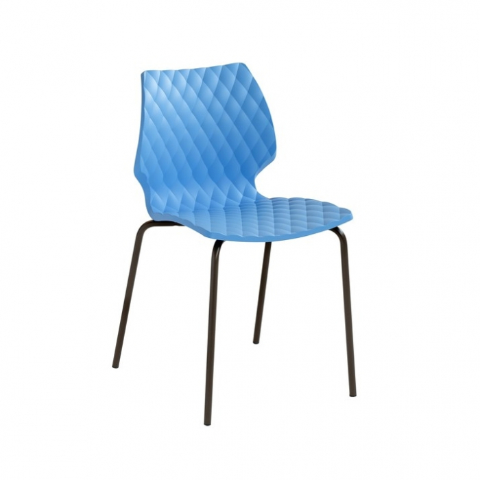 Scaune pentru exterior scoica din plastic cadru metalic stivuibile UNI 550 [9]