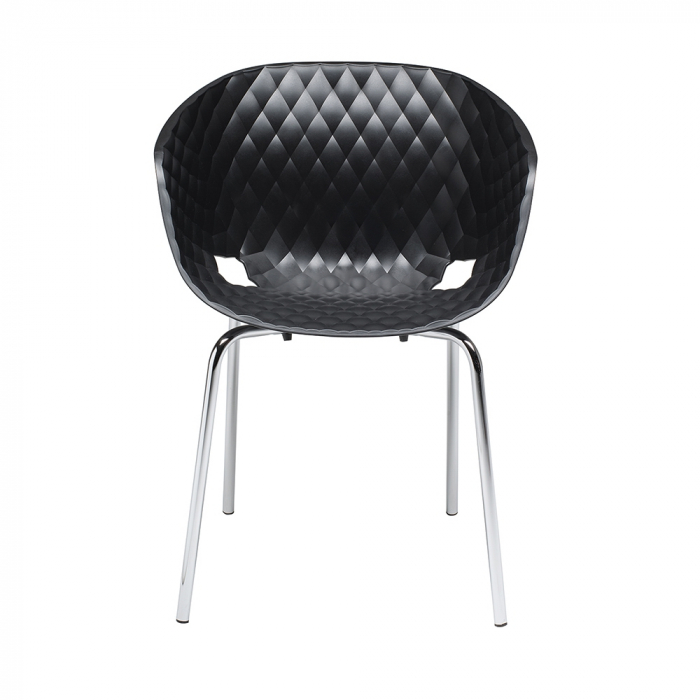 Scaune pentru exterior scoica din plastic cadru metalic stivuibile UNI-KA 594 [7]