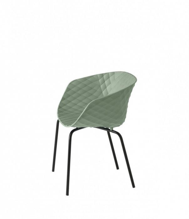 Scaune pentru exterior scoica din plastic cadru metalic stivuibile UNI-KA 594 [3]