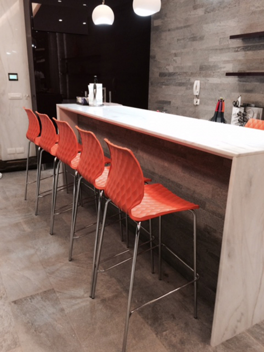 Scaune terasa inalte de bar cadru metalic UNI 378 [6]