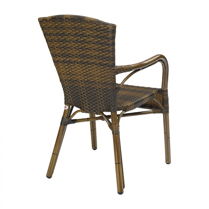 Scaune terasa/outdoor cadru aluminiu si tehno-ratan SPRING DELUXE BURNED [2]