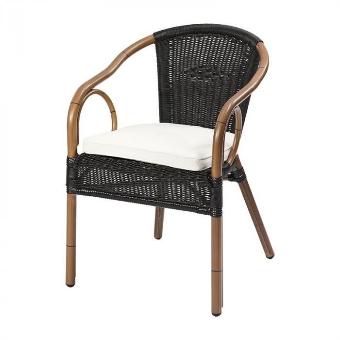 Scaune terasa/outdoor cadru aluminiu tehno-ratan MARINO BLACK [3]
