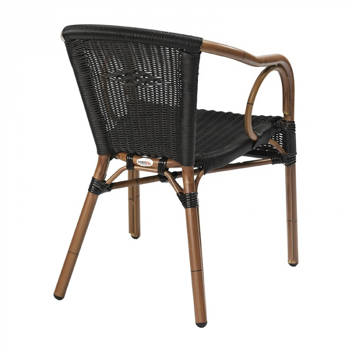 Scaune terasa/outdoor cadru aluminiu tehno-ratan MARINO BLACK [2]
