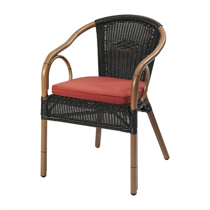 Scaune terasa/outdoor cadru aluminiu tehno-ratan MARINO BLACK [4]
