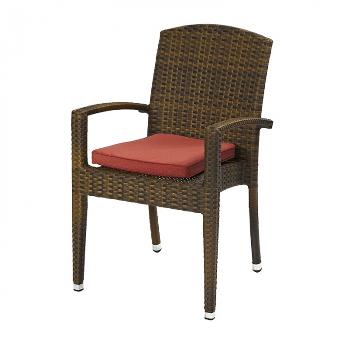 Scaune terasa / outdoor cu brate cadru impletit tehno-rattan TITAN BURNED [4]