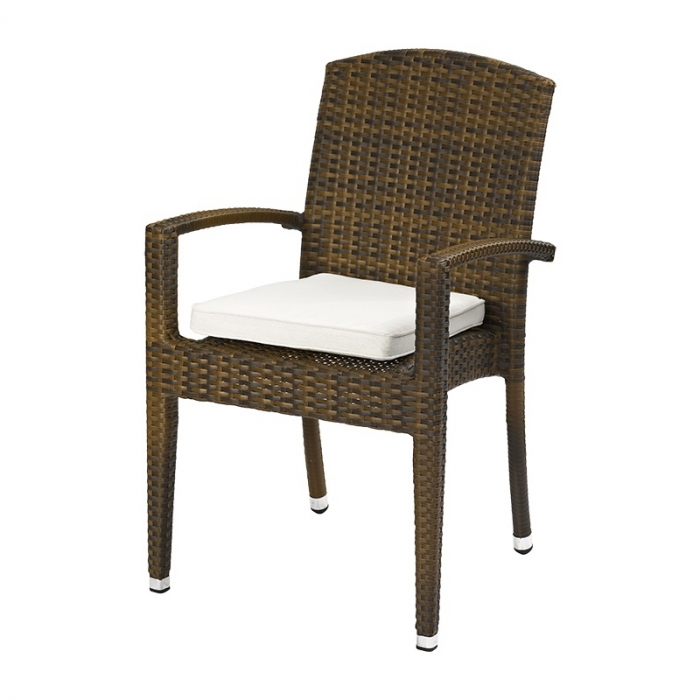 Scaune terasa / outdoor cu brate cadru impletit tehno-rattan TITAN BURNED [3]