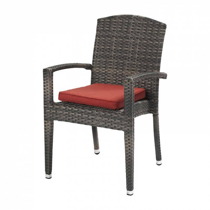 Scaune terasa / outdoor cu brate cadru impletit tehno-rattan TITAN ROCA [5]