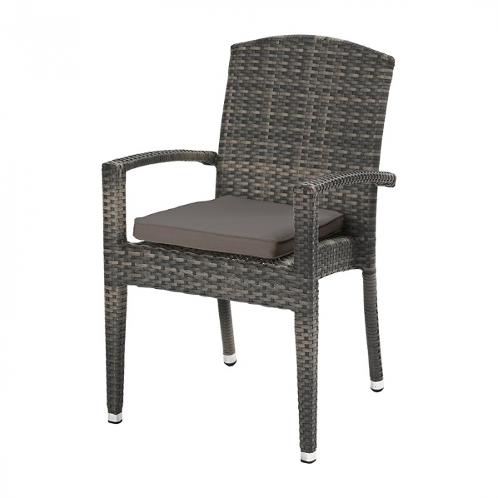 Scaune terasa / outdoor cu brate cadru impletit tehno-rattan TITAN ROCA [3]