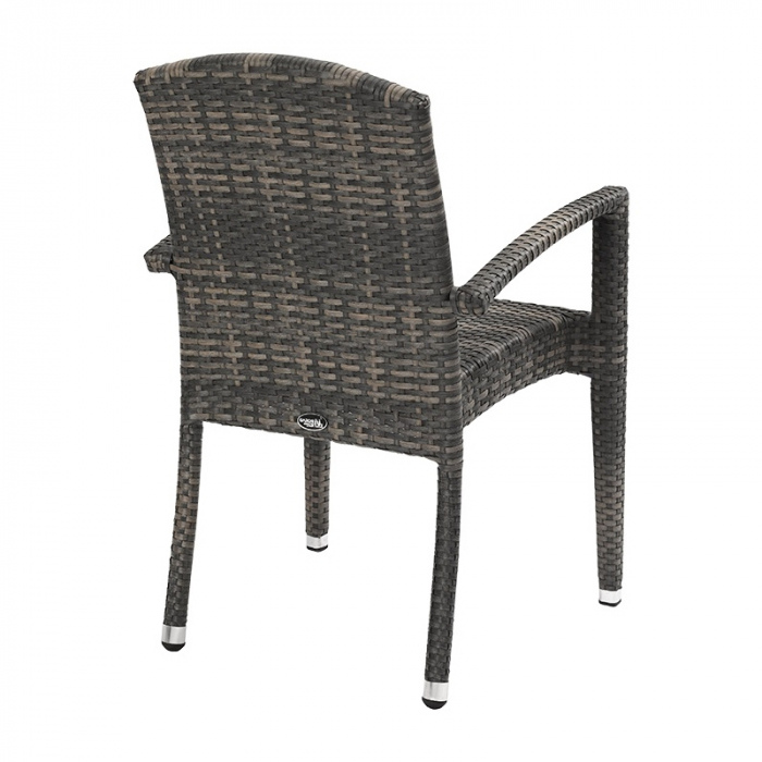 Scaune terasa / outdoor cu brate cadru impletit tehno-rattan TITAN ROCA [2]
