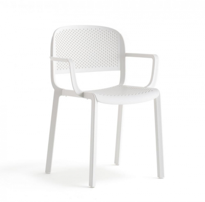 Scaune terasa outdoor din plastic perforat Cu Brate DOME 266 [4]
