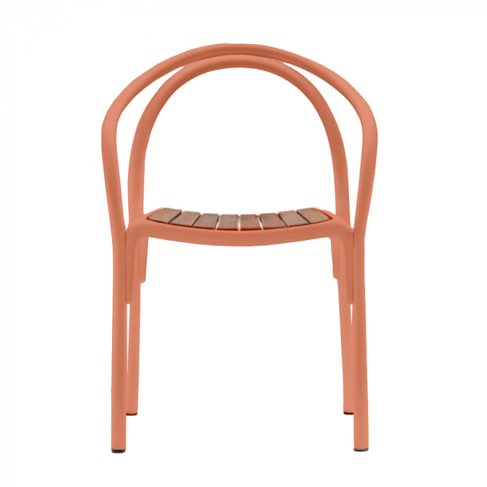Scaune terasa cadru din aluminiu sezut din lemn outdoor SOUL 3746 [2]