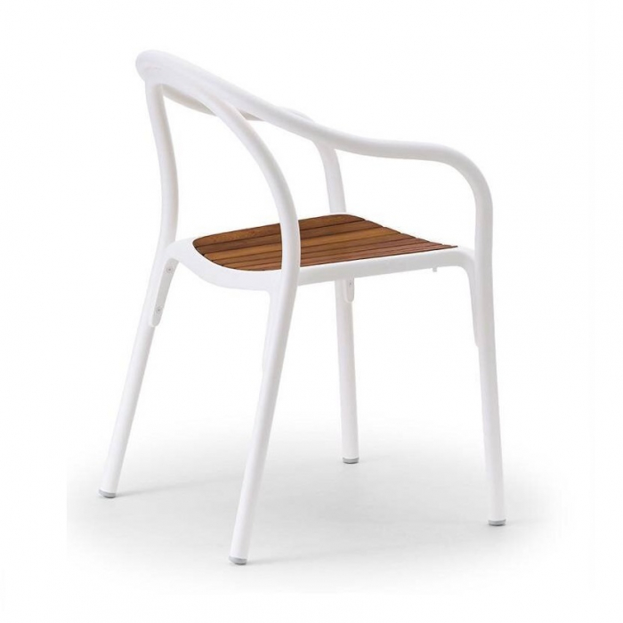 Scaune terasa cadru din aluminiu sezut din lemn outdoor SOUL 3746 [7]