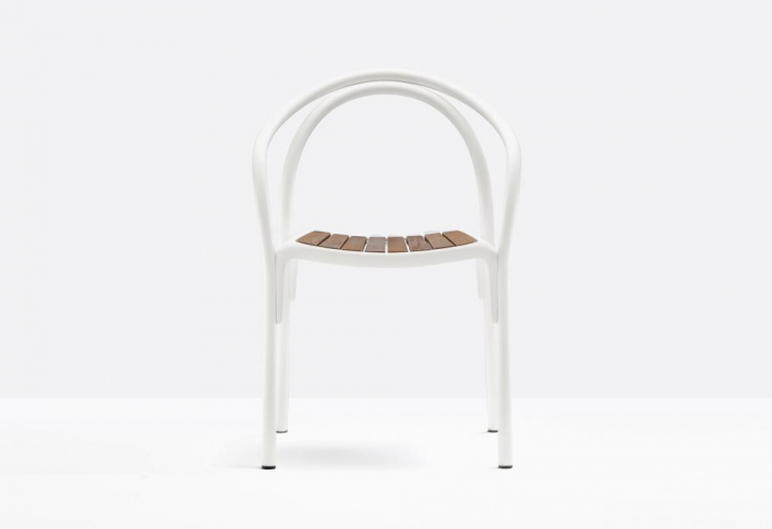Scaune terasa cadru din aluminiu sezut din lemn outdoor SOUL 3746 [4]