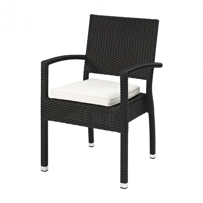 Scaune terasa/outdoor tehno-ratan cu brate MOON BLACK [5]