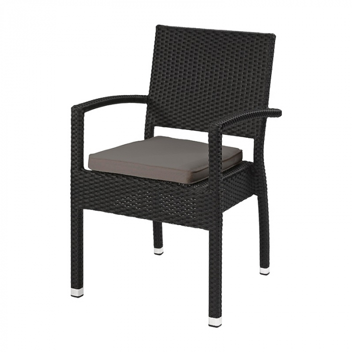 Scaune terasa/outdoor tehno-ratan cu brate MOON BLACK [4]