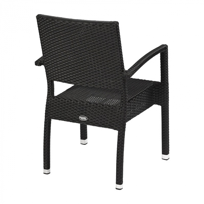 Scaune terasa/outdoor tehno-ratan cu brate MOON BLACK [2]