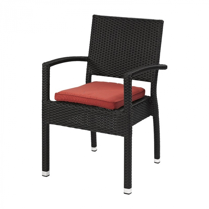 Scaune terasa/outdoor tehno-ratan cu brate MOON BLACK [3]