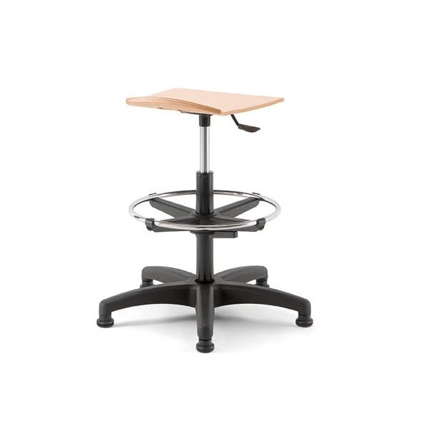 Scaune uz industrial sezut din lemn stratificat reglabil pe inaltime cu lame fixe BOW 03 PG [2]