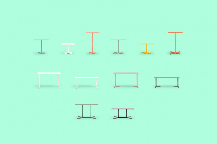 Set picioare (baze) de masa metalice h73 coloana dubla BOLD 4757 [6]