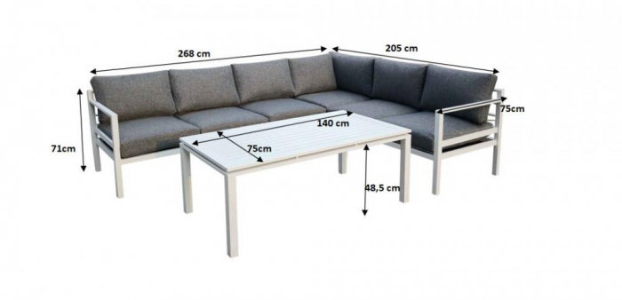 Set terasa/outdoor din aluminiu ALLUMINIO GRANDE [5]