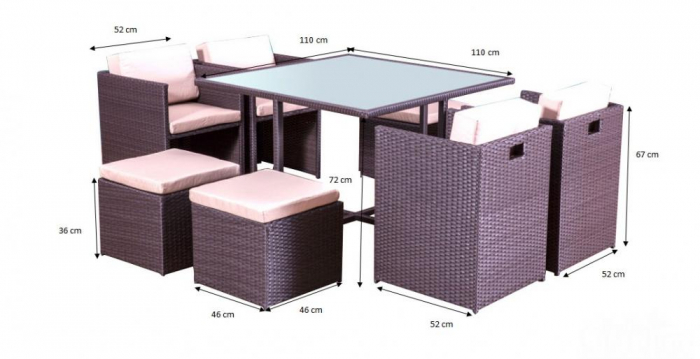 Set terasa/outdoor tehno-rattan CRISTALLO [2]