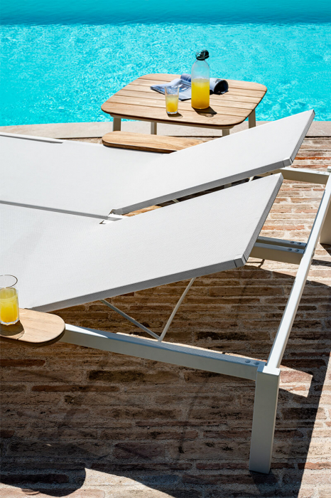 Sezlong dublu pentru plaja, cadru metalic si design minimalist SHINE [10]