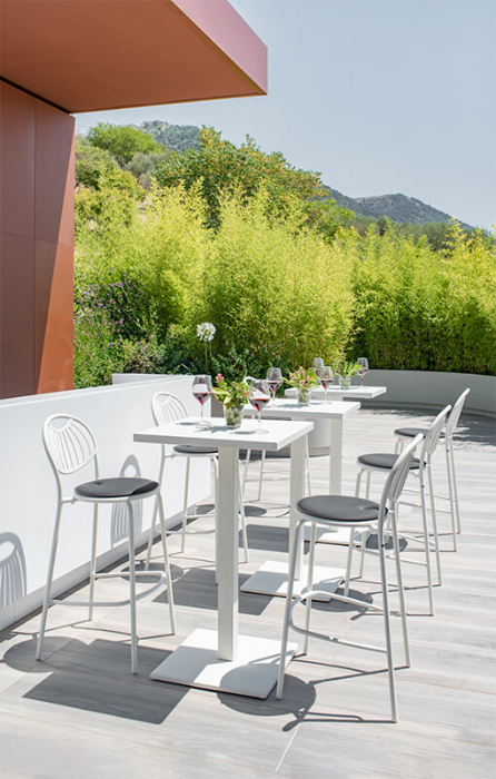 Sezlong pentru piscina din metal si mesh ROUND [3]