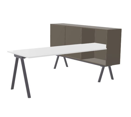 Statie de lucru compus din birou si dulapior WORKSTATION 180 [11]