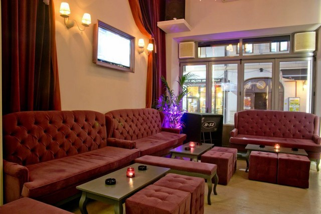 Taburet cu nasturi cubic tapitat cafenea club PAUL [4]
