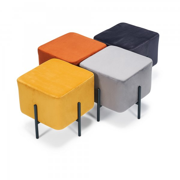 Taburet patrat sala asteptare receptie in stil retro - CORNER [2]