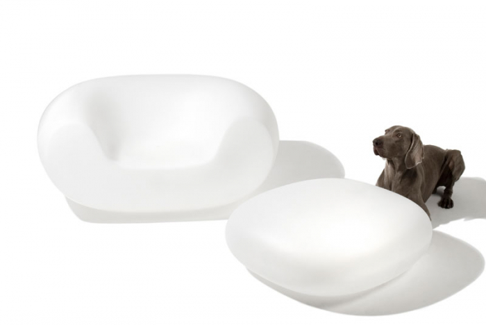 Taburete lounge din plastic pentru piscina sau terasa - CHUBBY LOW [2]