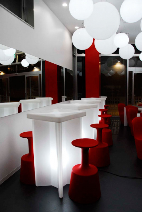 Scaun de bar si frapiera din plastic pentru exterior - DRINK [5]
