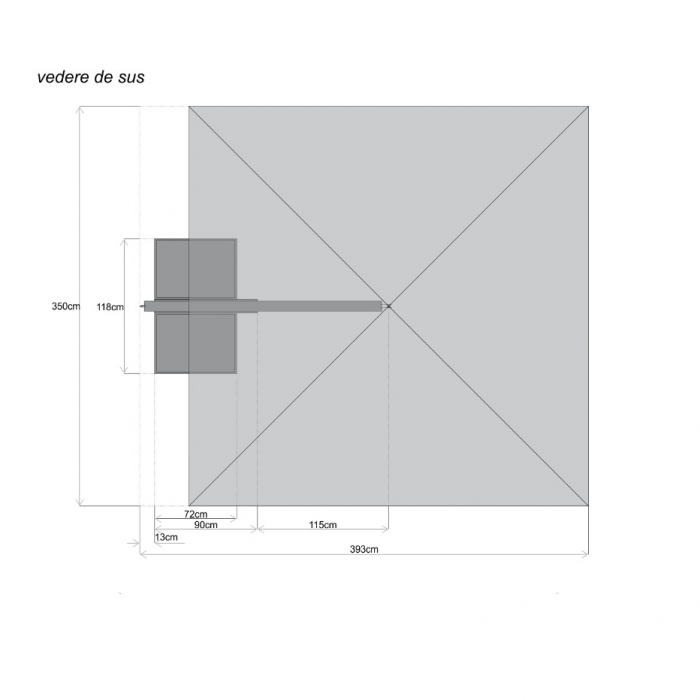 Umbrele terasa cu picior lateral ORO WOOD [3]