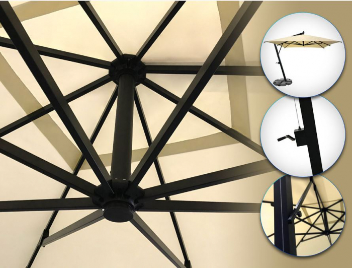 Umbrele terasa cu picior lateral ORO WOOD [3]