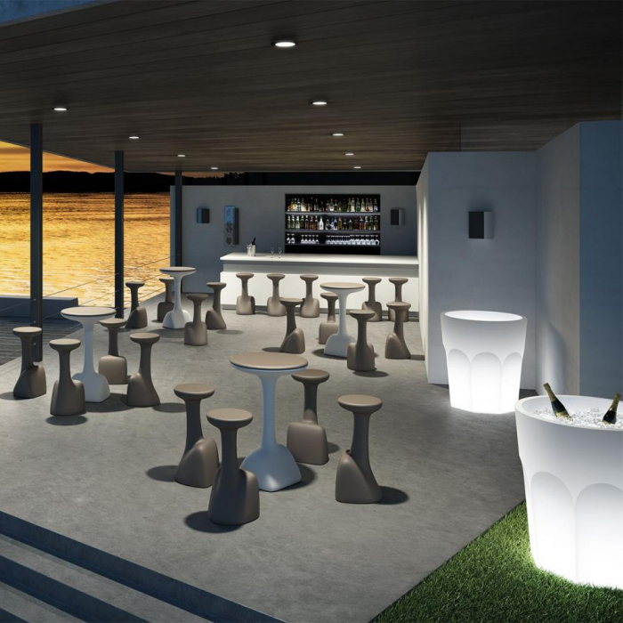Masa inalta de bar luminoasa din polietilena pentru exterior CUBALIBRE [5]