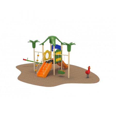 01 Oferta speciala Ansamblu echipamente loc de joaca Scara Tobogan Cataratoare Leagan Balansoar Figurina arc [1]