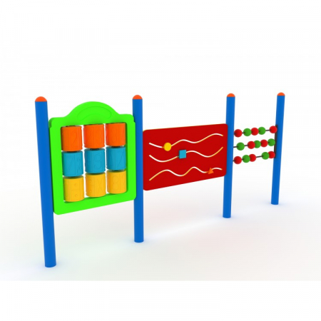 ELEMENTE & FIGURINE locuri joacă - 120OE Panou de joaca exterior parc din metal si plastic