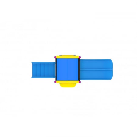 121M Casă Echipament loc de joaca exterior parc din metal cu Scara Tobogan si Bancuță [2]