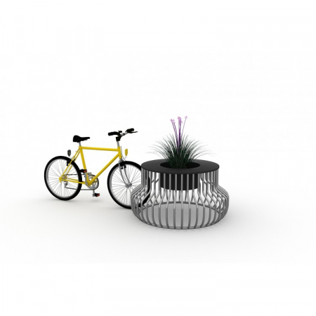 MOBILIER URBAN & LOCURI DE JOACA - 13BP Mobilier urban stradal Vas plante cu Parcare biciclete cu 6 locuri